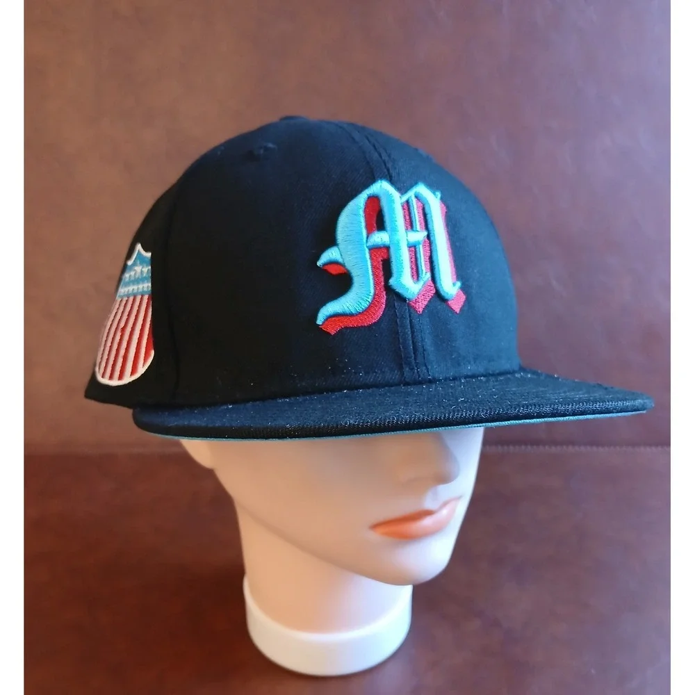Miami Giants Negro League Baseball Hat Rings & Crowns Fitted Cap 7 1/4 #1592